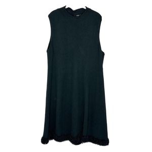 Michael Simon Women’s Black Knit Twill Sleeveless Flare Dress Size XL